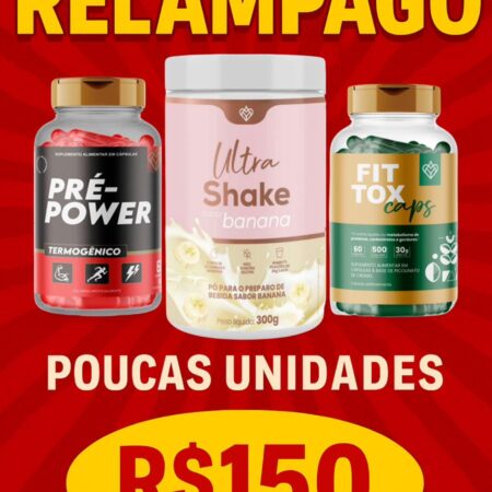 Pré-power +Ultra shake + Fittox caps (OFERTA RELÁMPAGO )