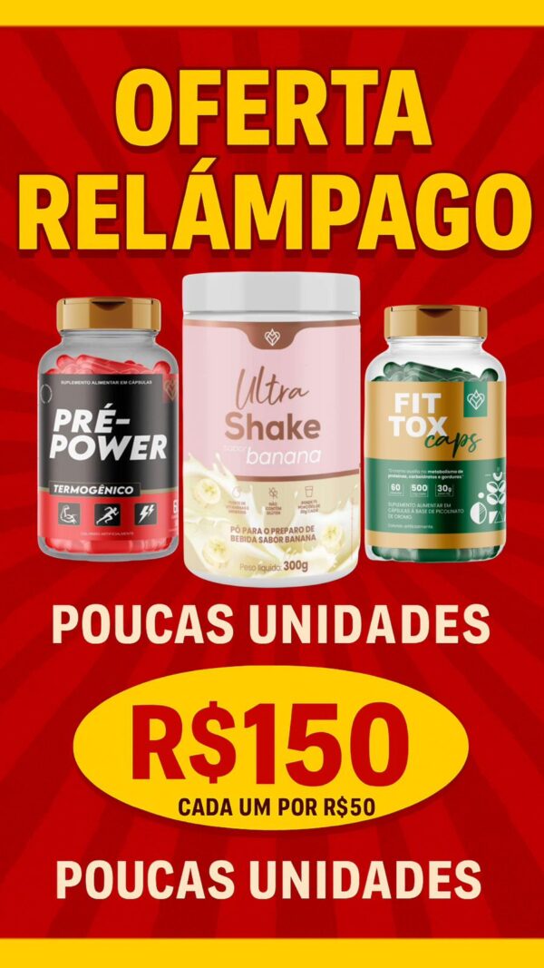 Pré-power +Ultra shake + Fittox caps (OFERTA RELÁMPAGO )